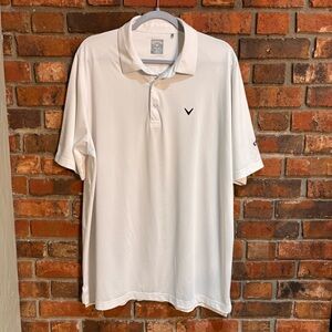 Callaway mens opti-dri swing tech performance golf polo shirt white XL